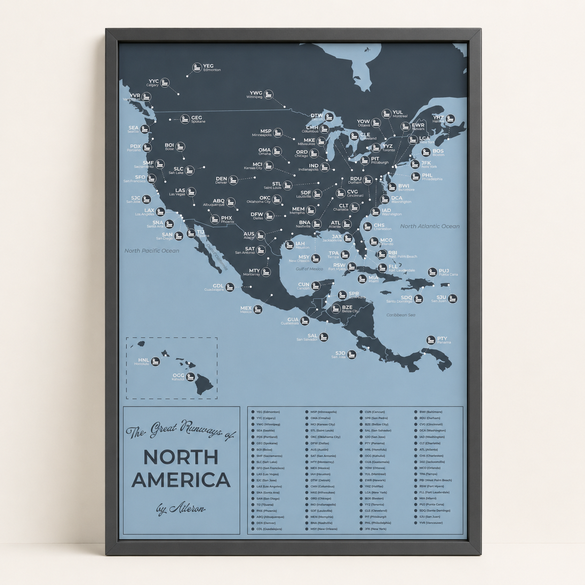 The Aileron North America Airport Scratch Map