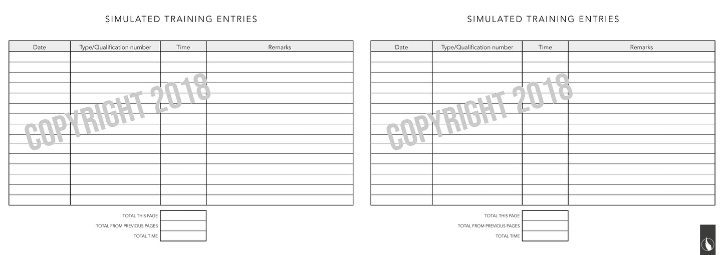Digital Print - Personalised Pilot Logbook - Greenwich Green Recycled Leather