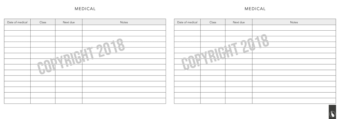 Digital Print - Personalised Pilot Logbook - Greenwich Green Recycled Leather