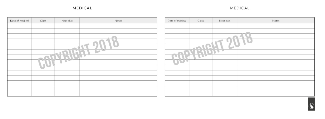 Digital Print - Personalised Pilot Logbook - Cambridge Claret Recyled Leather