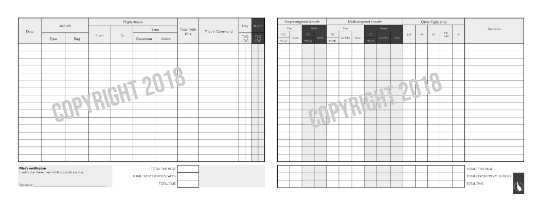 Digital Print - Personalised Pilot Logbook - Cambridge Claret Recyled Leather