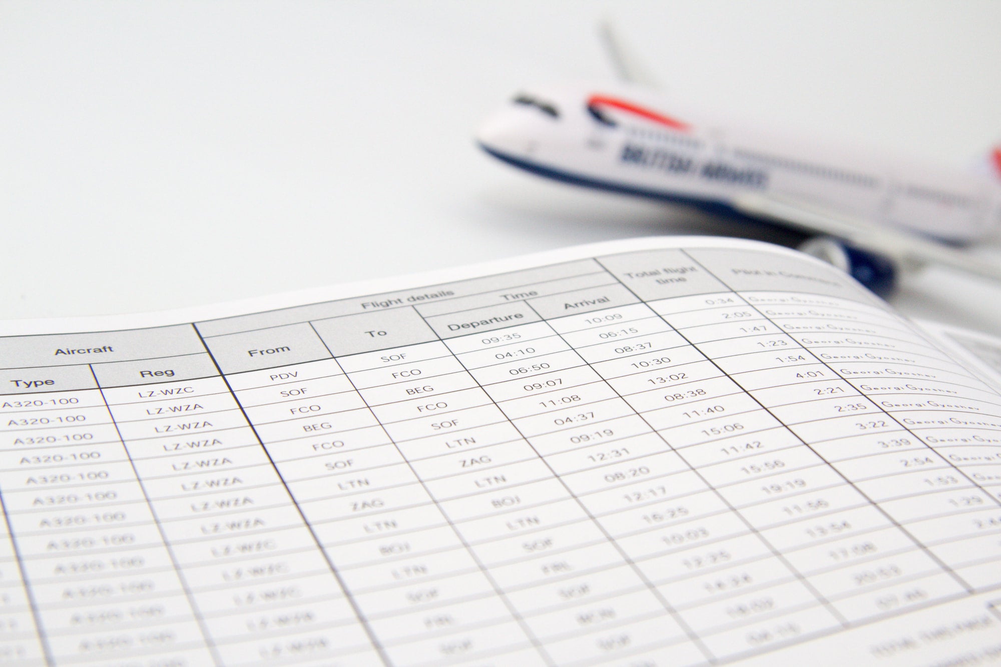 Print your pilot logbook