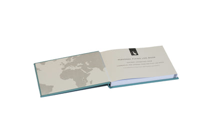 Personalised Pilot Logbook -  Limited Edition Borealis Blue - Leather