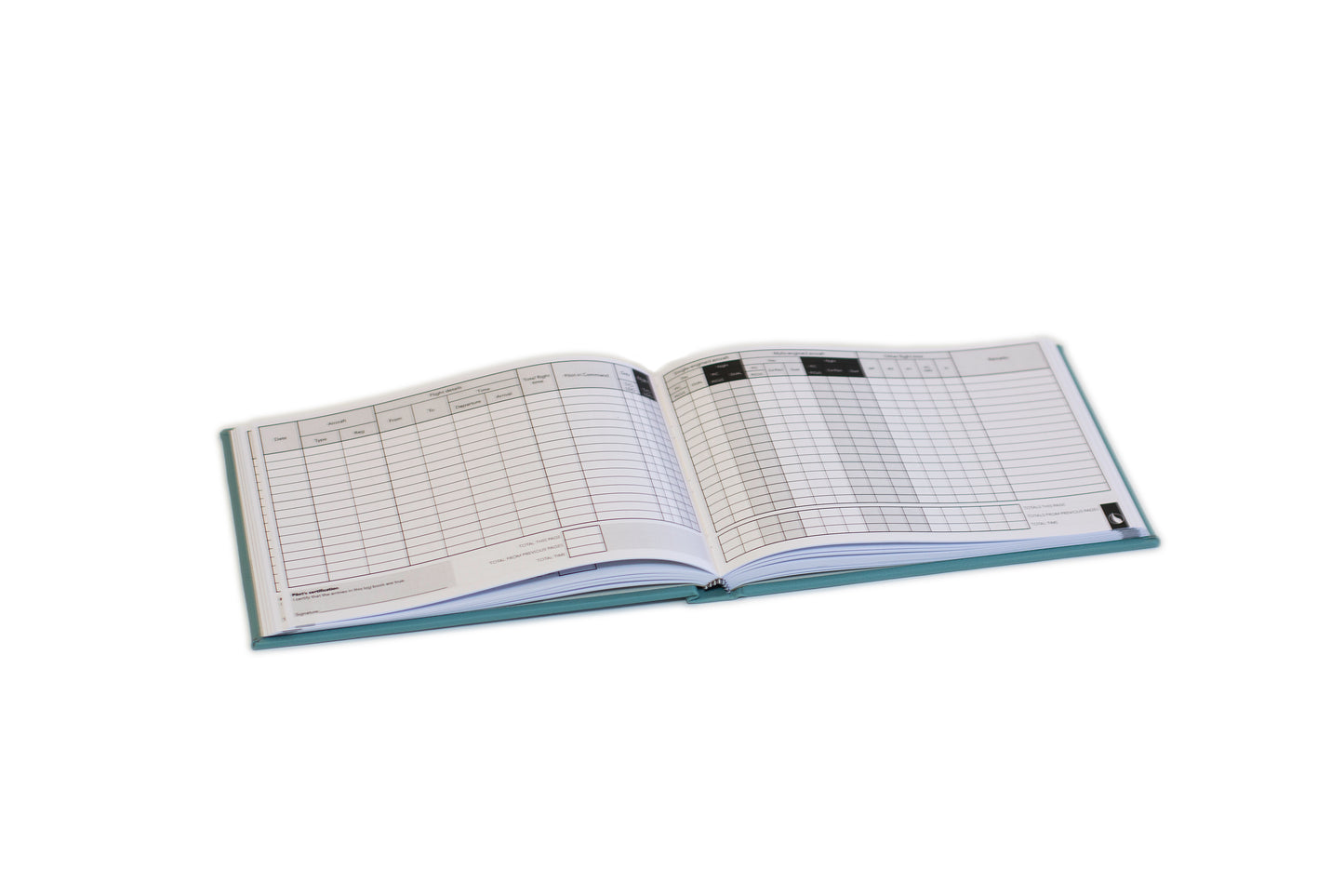 Personalised Pilot Logbook -  Limited Edition Borealis Blue - Leather