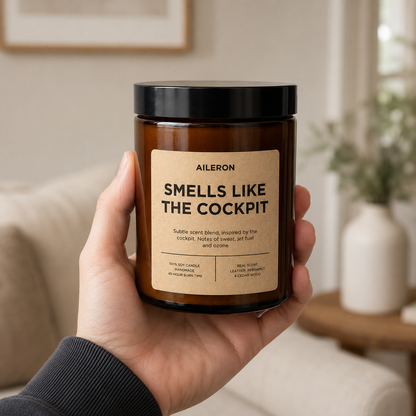 Aileron Scented Candle | Smells Like the Cockpit