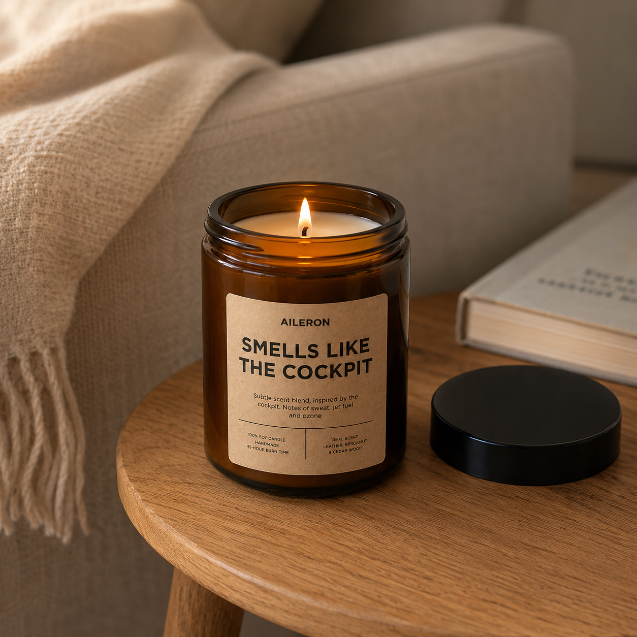 Aileron Scented Candle | Smells Like the Cockpit