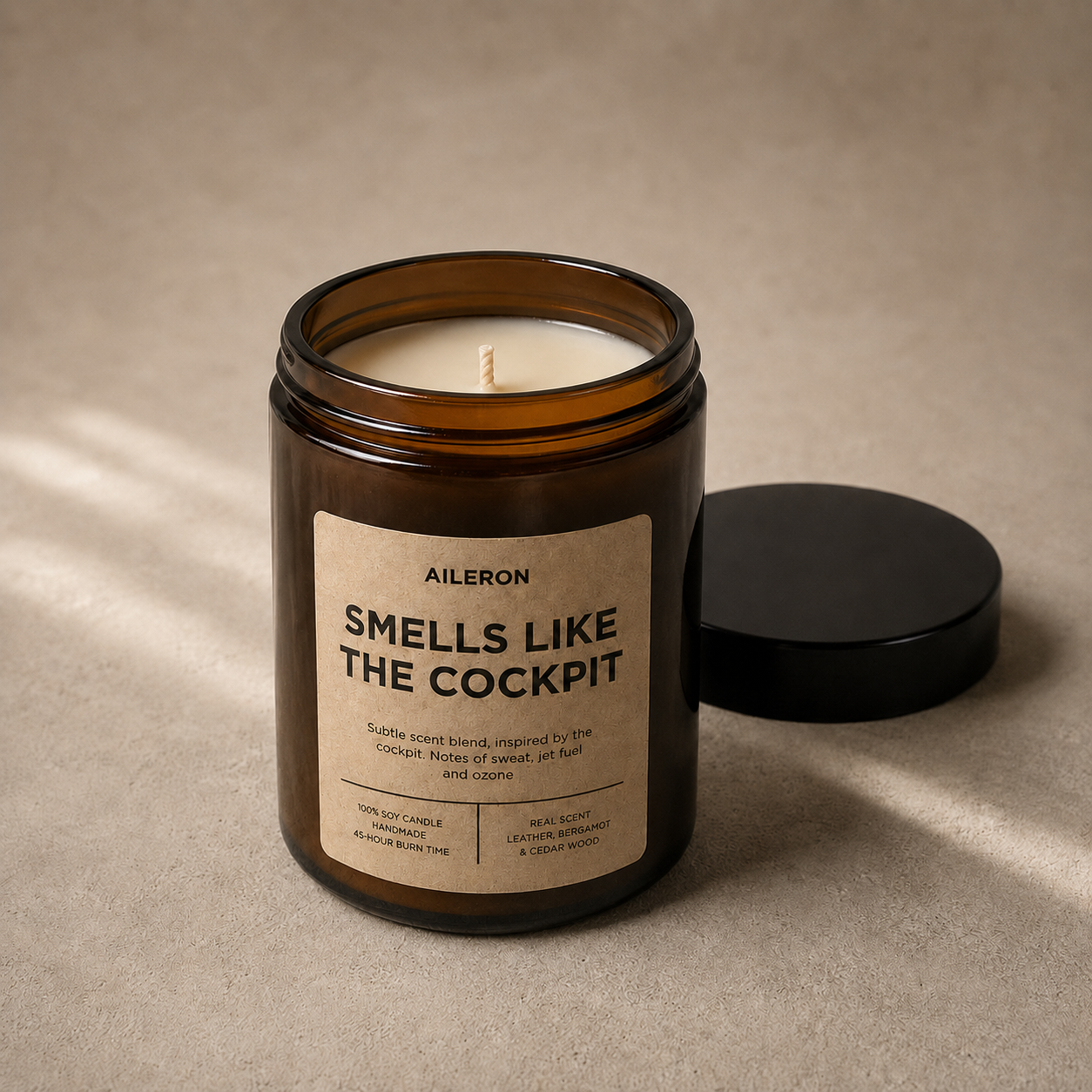 Aileron Scented Candle | Smells Like the Cockpit