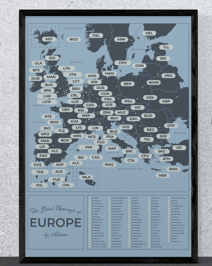 The Aileron European Airport Scratch Map — Presale Now Open