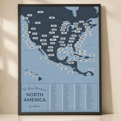 The Aileron North America Airport Scratch Map