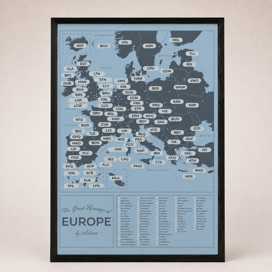 The Aileron European Airport Scratch Map