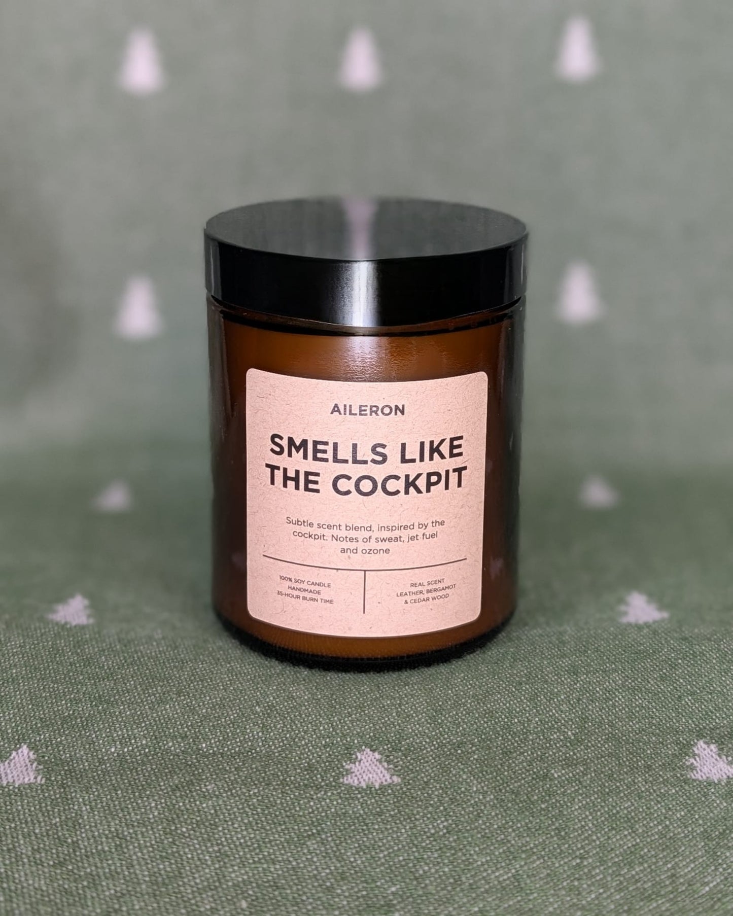 Smells like the cockpit scented candle