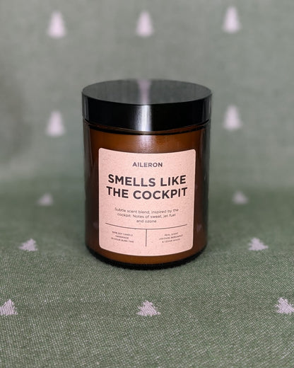 Smells like the cockpit scented candle