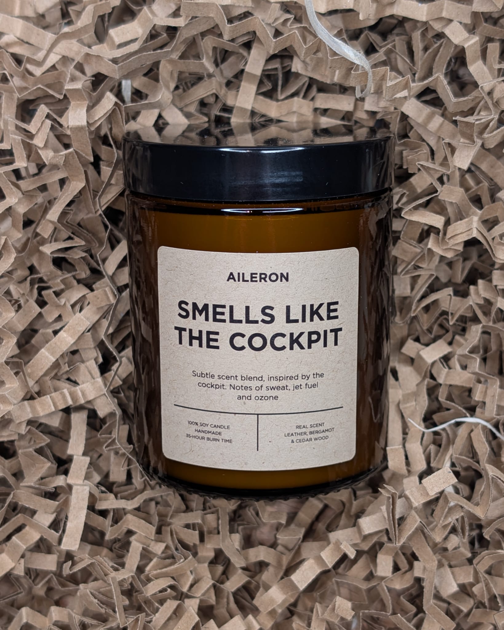 Smells like the cockpit scented candle