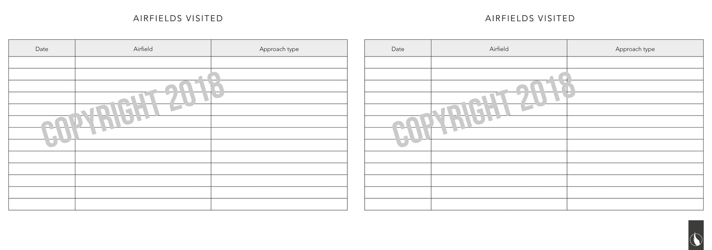 Digital Print - Personalised Pilot Logbook - Silver Flare - Leather