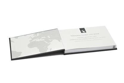 Digital Print - Personalised Pilot Logbook - Silver Flare - Leather