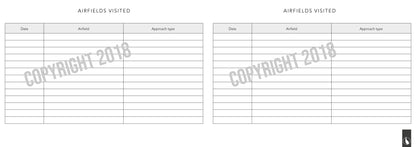 Digital Print - Personalised Pilot Logbook - Rotary Red -  Leather