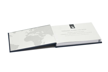 Digital Print - Personalised Pilot Logbook - Britannia Blue - Leather