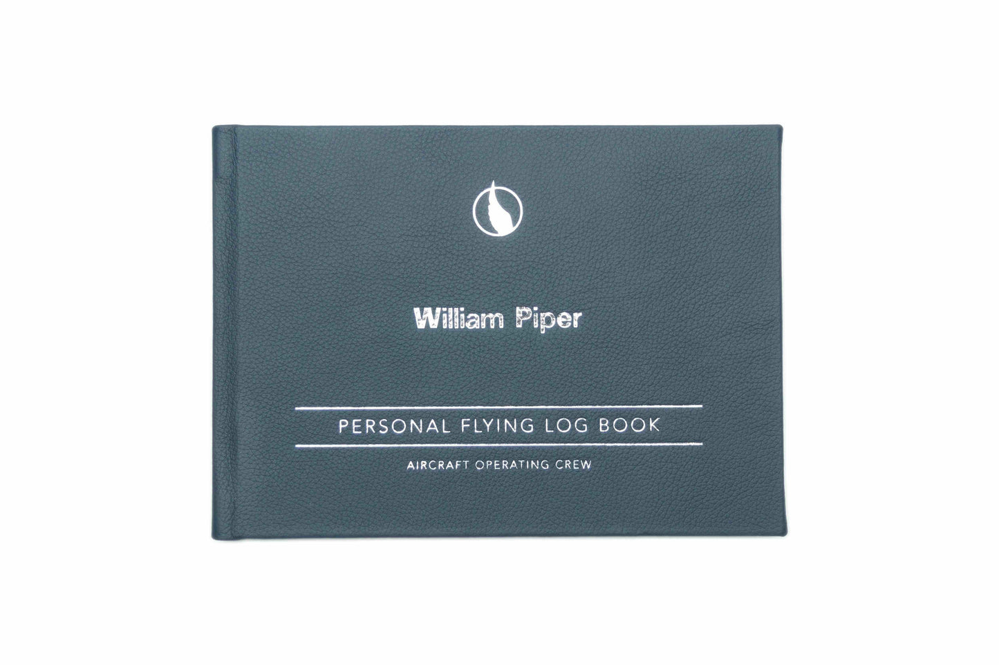 Digital Print - Personalised Pilot Logbook - Britannia Blue - Leather