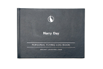 Aileron ECO Personalised Pilot Logbook - Recycled Blue Leather