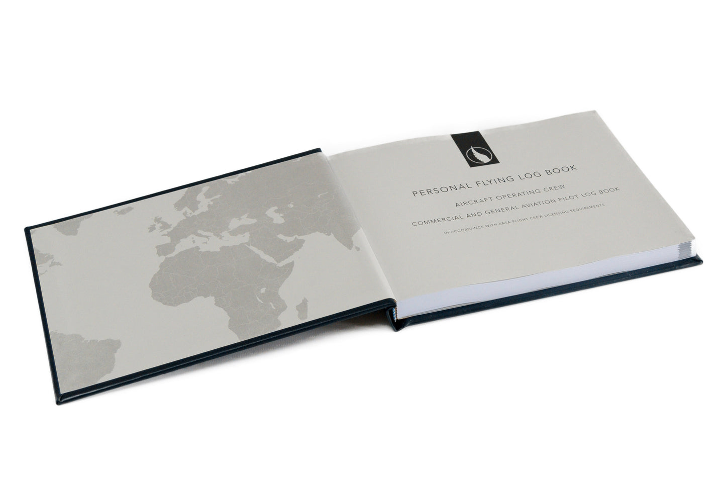 Digital Print - Personalised Pilot Logbook - Recycled Blue Leather