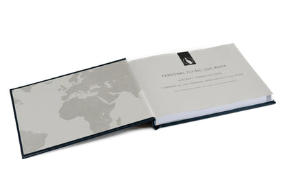 Digital Print - Personalised Pilot Logbook - Recycled Blue Leather