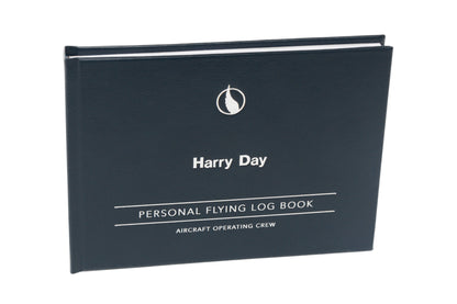 Digital Print - Personalised Pilot Logbook - Recycled Blue Leather