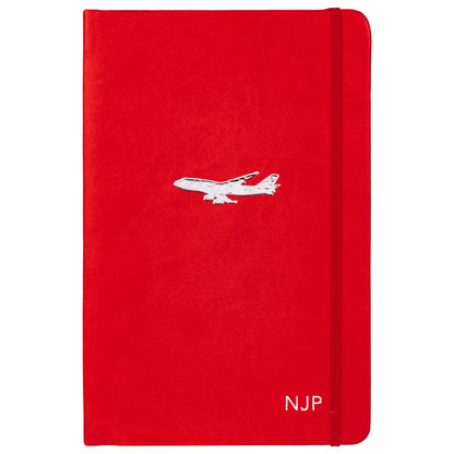 Boeing 747 Notebook in Rotary Red