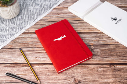 Boeing 747 Notebook in Rotary Red