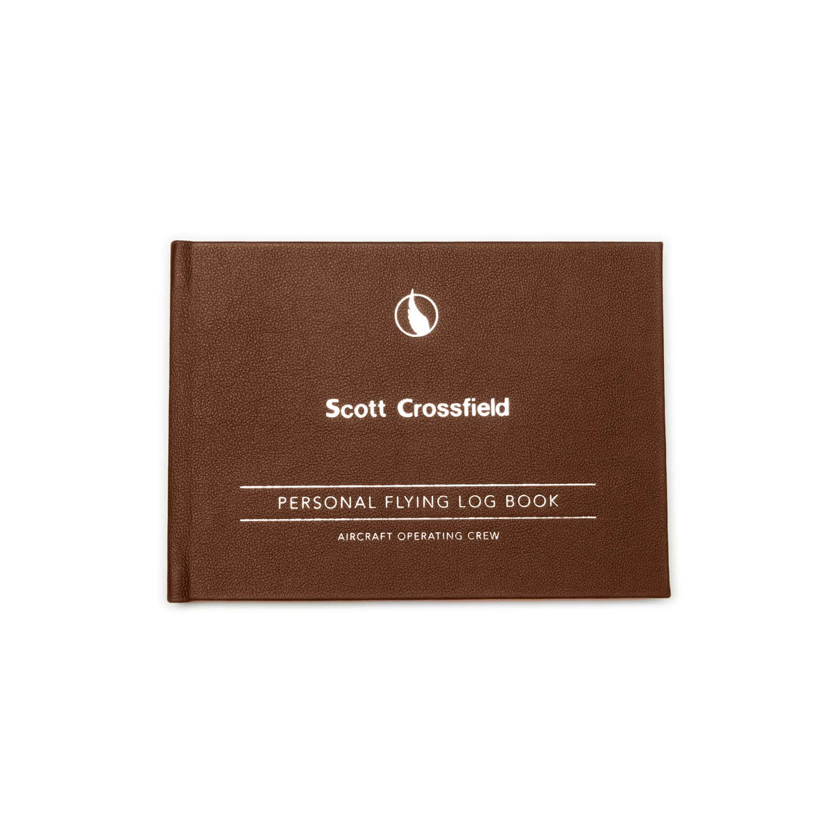 Digital Print - Personalised Pilot Logbook - Recycled Heritage Hickory Leather