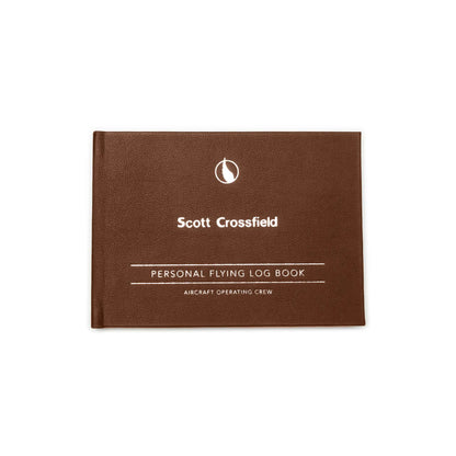Digital Print - Personalised Pilot Logbook - Recycled Heritage Hickory Leather