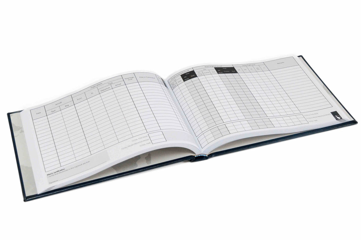 Digital Print - Personalised Pilot Logbook - Recycled Heritage Hickory Leather